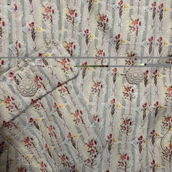 VTG Sag Harbor Petite Cottagecore Floral Print Blazer Jacket Size 10 Grandma - Picture 2 of 13